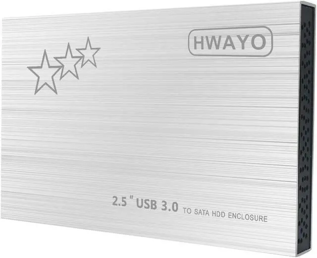 Main image of HWAYO 1TB External Hard Drive Portable 2.5'' Ultra Slim HDD Storage USB 3.0 for PC, Laptop, Mac, Chromebook, Xbox One (Silver)