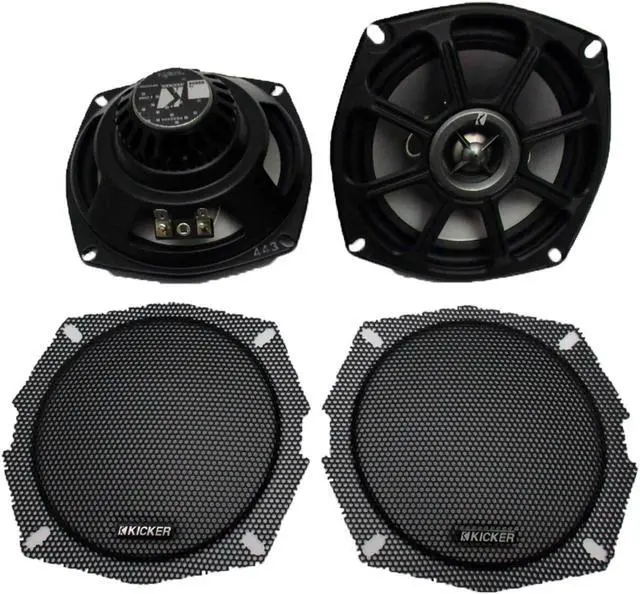 Main image of KICKER 10PS5250 5.25 Harley Davidson Motorcycle Speakers+Waterproof Wire PS5250