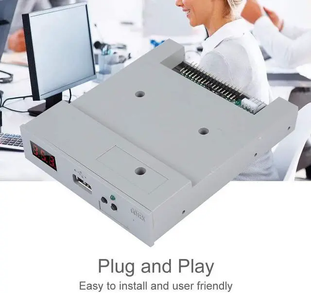 Alt view image 3 of 5 - Zerone External USB 3.5" 1.44MB Flash Drive Floppy Disk Drive USB Emulator 5V Plug&Play Simulator Industrial Control Equipment