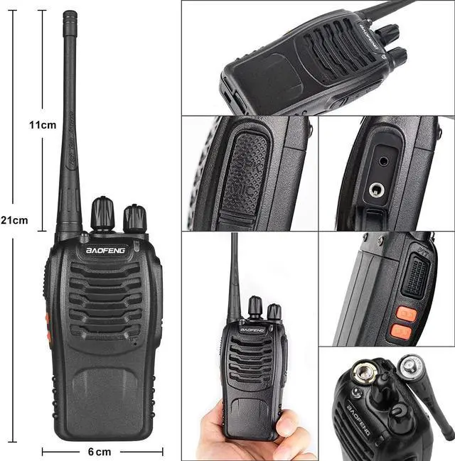 Alt view image 2 of 5 - Baofeng Walkie Talkies bf-888s Rechargeable Two-Way Radios for Adults Long Range Handheld Communicator Professional UHF Interphone 2 Pack Walky Talky Set with Earpiece,Li-ion Battery and Charger