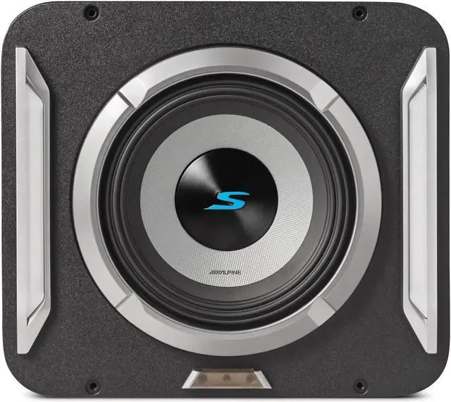 Alt view image 4 of 5 - Alpine S2-SB10 10" S-Series Halo PrismaLink Preloaded Subwoofer Wedge Enclosure with RGB Lighting
