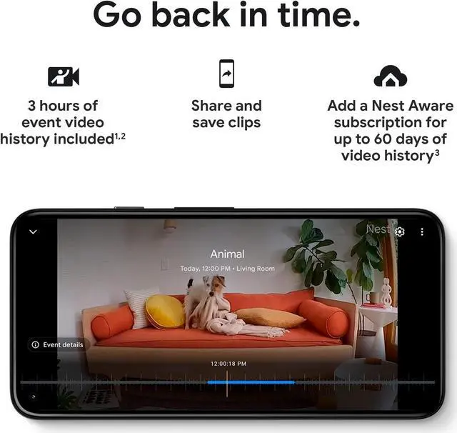 Alt view image 4 of 5 - Google Nest Security Cam (Wired) - 2nd Generation - Fog, 1080p, Motion Only