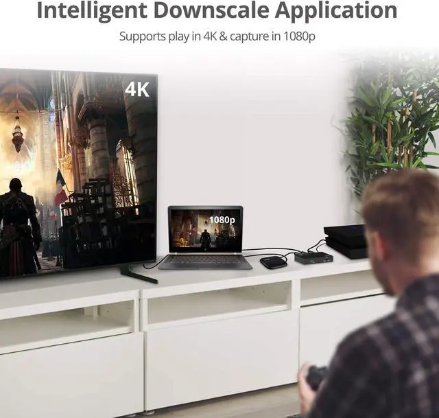 Alt view image 5 of 5 - SIIG 4K 60Hz HDMI Splitter, 1 in 2 Out, Downscaling, HDR, HDCP 2.2, EDID Management (CE-H26B11-S1)