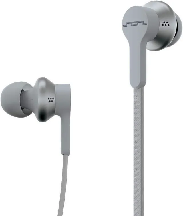 Alt view image 2 of 5 - Sol Republic Shadow Fusion Bluetooth Earbuds, Grey 10-Hour Playtime Comfortable Knit Tech Fiber Collar Magnetic Connection Earbuds Flexible Compact Storage Convenient Carrying Case, Gray