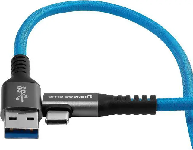 Alt view image 3 of 4 - KONDOR BLUE | 6' USB 4.0 Type C Cable Blazing 40Gb/s Speeds 5A 100W | Charging & Data Transfer USB-C Cable | Thunderbolt 4 Compatible | Blue