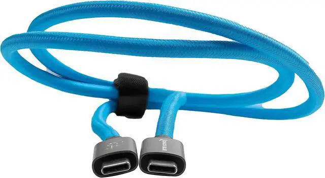 Alt view image 4 of 4 - KONDOR BLUE | 6' USB 4.0 Type C Cable Blazing 40Gb/s Speeds 5A 100W | Charging & Data Transfer USB-C Cable | Thunderbolt 4 Compatible | Blue