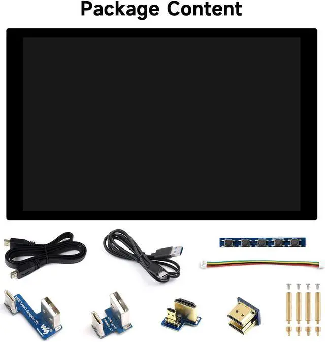 Alt view image 2 of 5 - waveshare 10.1inch Capacitive Touch LCD IPS Display, 1280x800 Resolution, HDMI Interface, Compatible with Raspberry Pi 5/4B/3B/Zero/Zero W/Zero 2W/Pico/Pico W/Pico WH, Support Jetson Nano/PC