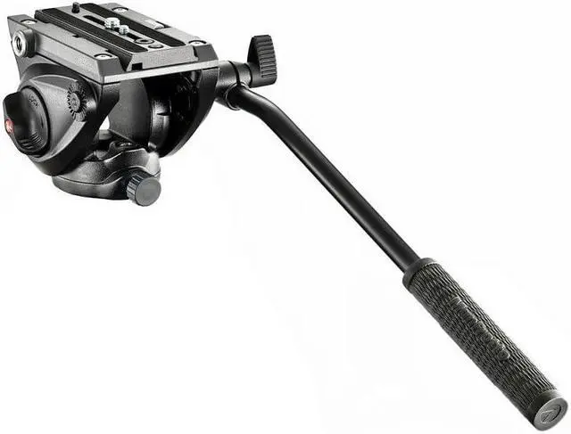 Main image of Manfrotto MVH500AH, Lightweight Fluid Video Head with Flat Base, Sliding Plate for Rapid Camera Connection, Supports Multiple Tripods