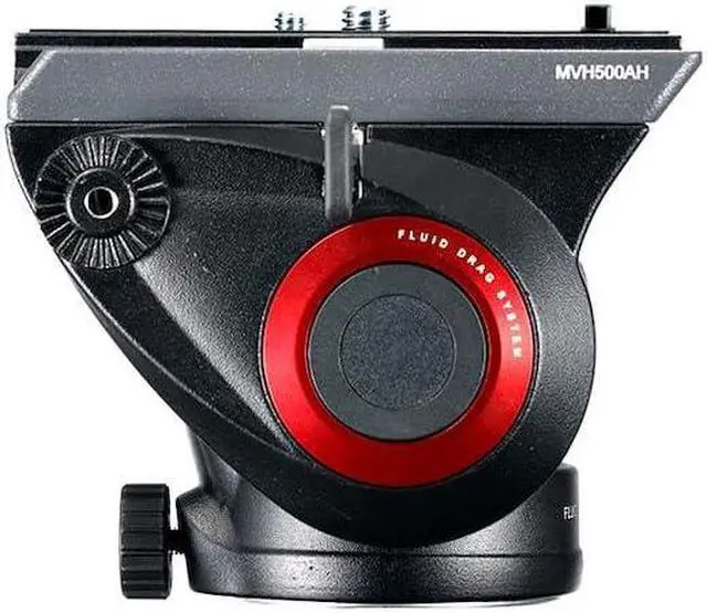 Alt view image 4 of 5 - Manfrotto MVH500AH, Lightweight Fluid Video Head with Flat Base, Sliding Plate for Rapid Camera Connection, Supports Multiple Tripods