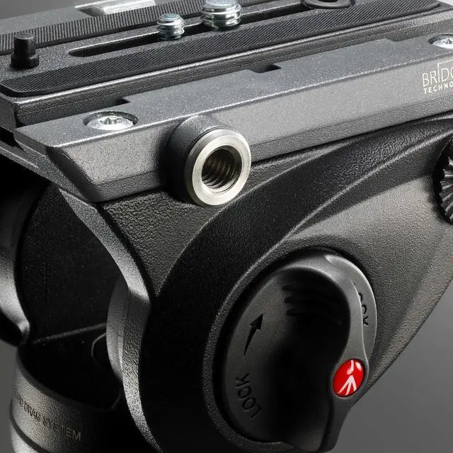 Alt view image 3 of 5 - Manfrotto MVH500AH, Lightweight Fluid Video Head with Flat Base, Sliding Plate for Rapid Camera Connection, Supports Multiple Tripods