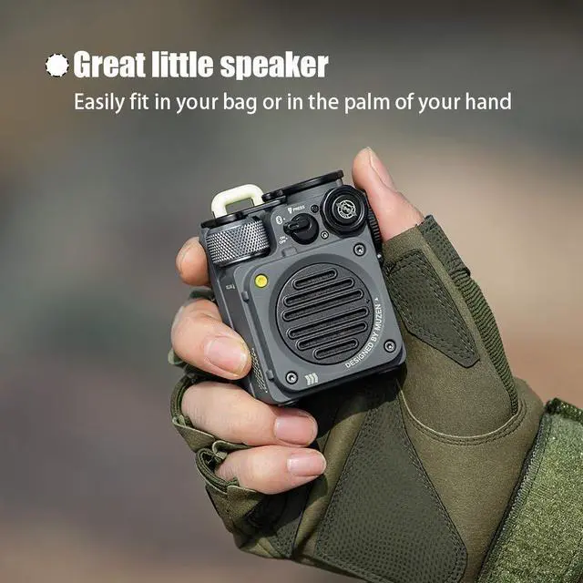 Alt view image 4 of 5 - Muzen Wild Mini Rugged Outdoor Speaker,OTR Magnetic Sticker Speaker Portable Bluetooth Speaker,Apply for Metal Surface