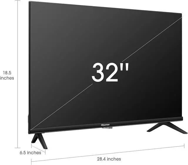 Alt view image 3 of 5 - Hisense A4 Series 32-Inch Class HD Smart Android TV with DTS Virtual X, Game & Sports Modes, Chromecast Built-in, Alexa Compatibility (32A4H, 2022 New Model) ,Black