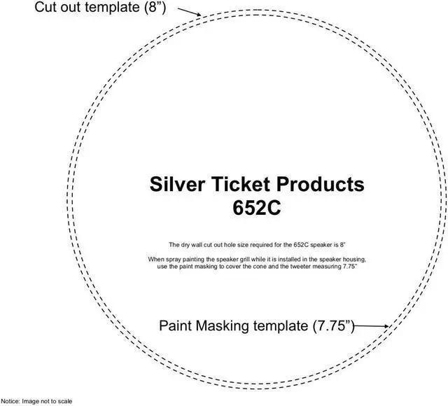 Alt view image 2 of 5 - 652C Silver Ticket in-Ceiling Speaker with Pivoting Tweeter (6.5 Inch in-Ceiling) 9.5 inch Overall Size