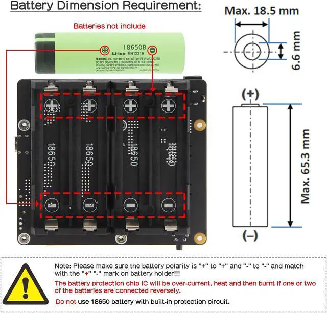 Alt view image 4 of 5 - Geekworm X1202 4-Cell 5V UPS Shiled+X1001 PCIe to M.2 Key-M NVMe SSD PIP TOP for Raspberry Pi 5| Max 5.1V 5A Output|Wide 6-18V Input|Auto Power On|Safe Shutdown|Power Loss Detection