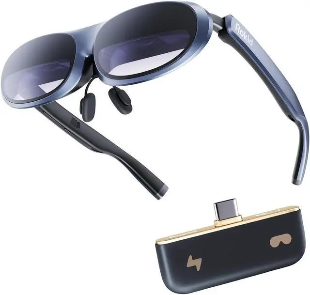 Rokid Max AR Glasses+Mini Hub, Smart Glasses with 360