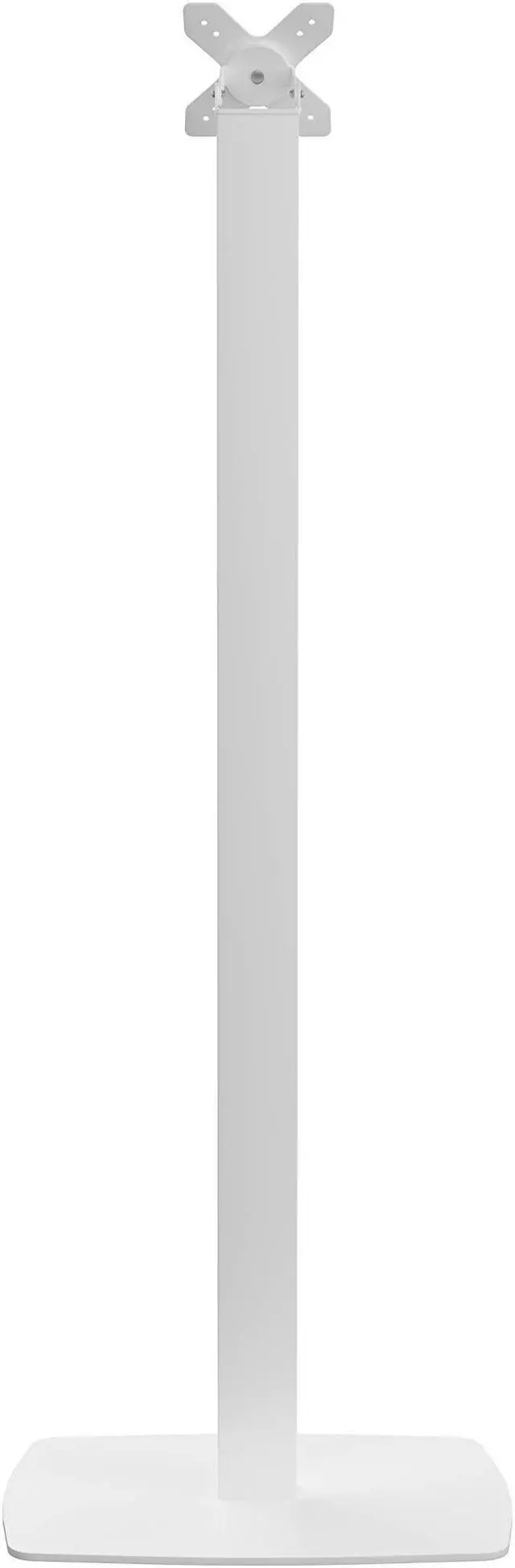 Alt view image 4 of 5 - Metal Pole Floor Stand- CTA Premium Thin Profile Retail & Tradeshow Stand with VESA Plate and Base - Compatible with CTA's Locking Mount (PAD-PARAW) or Any VESA Compatible Mount (ADD-CHKW) - White