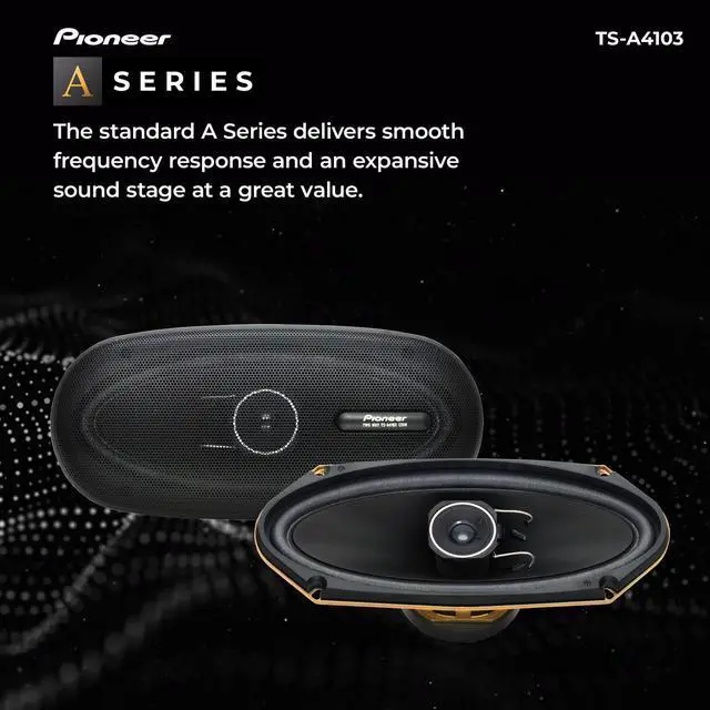 Alt view image 2 of 5 - Pioneer A-Series TS-A4103 4" x 10" 2-Way Speakers (Pair) - 120W Max, Balanced Sound + Smooth Treble, Enhanced Bass, Great Stock Replacement