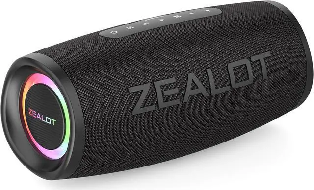 Main image of ZEALOT Wireless Bluetooth Speaker with Deep Bass & Stereo Sound: DSP Audio Chip, IPX7 Waterproof, Prolate Spheroid Design - Great for Garage Rack Grill, Smoker, Truck, RV
