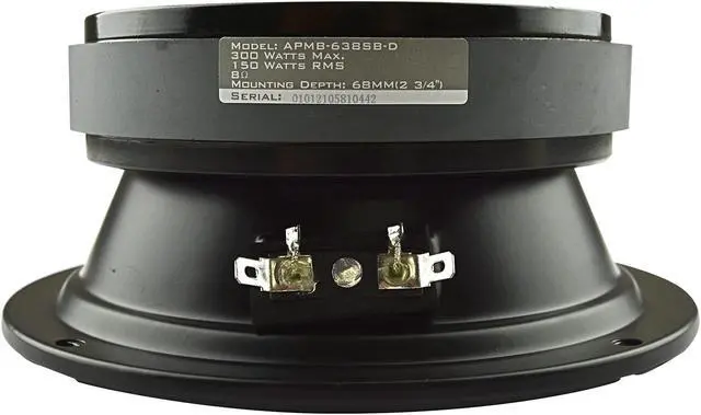 Alt view image 4 of 5 - Audiopipe 6" Low Mid Frequency Loudspeaker (APMB-638SB-D), 300 Watts, Sealed Back Steel Basket, 1.5" KSV Voice Coil, 38 Oz Magnet, 8 Ohms