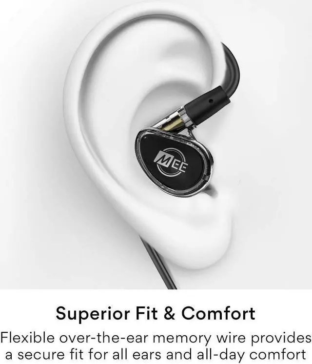 Alt view image 5 of 5 - MEE audio Professional MX2 PRO Dual-Driver Hybrid Musician's in Ear Monitor Headphones with Dedicated Subwoofer for Realistic Bass, Noise Isolating Earphones with Detachable Cables, Black