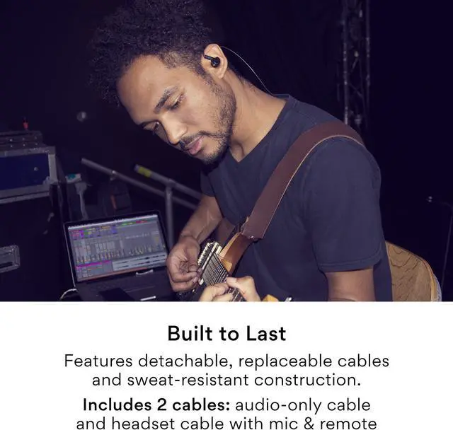 Alt view image 4 of 5 - MEE audio Professional MX2 PRO Dual-Driver Hybrid Musician's in Ear Monitor Headphones with Dedicated Subwoofer for Realistic Bass, Noise Isolating Earphones with Detachable Cables, Black