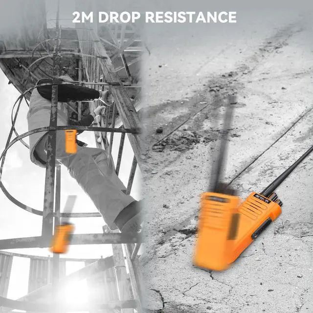 Alt view image 4 of 5 - Retevis RT29 Long Range Walkie Talkies, High Power 2 Way Radios with Charging Station, Two Way Radios Rechargeable, 3200mAh, for Manufacturing Transportation(Orange 6 Pack)