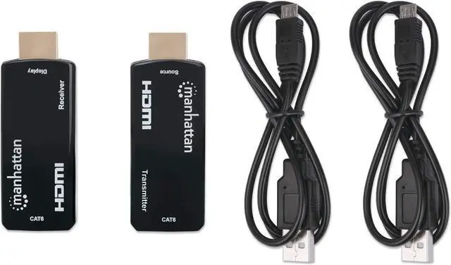 Alt view image 5 of 5 - MANHATTAN 1080p Compact HDMI Over Ethernet Extender Kit