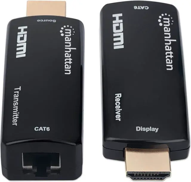 Alt view image 3 of 5 - MANHATTAN 1080p Compact HDMI Over Ethernet Extender Kit