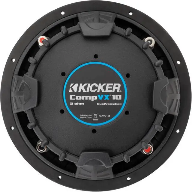 Alt view image 4 of 5 - Kicker 50CVX102 10" CompVX 2 Ohm Subwoofer