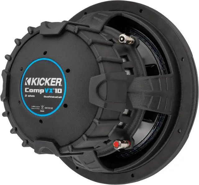 Alt view image 5 of 5 - Kicker 50CVX102 10" CompVX 2 Ohm Subwoofer