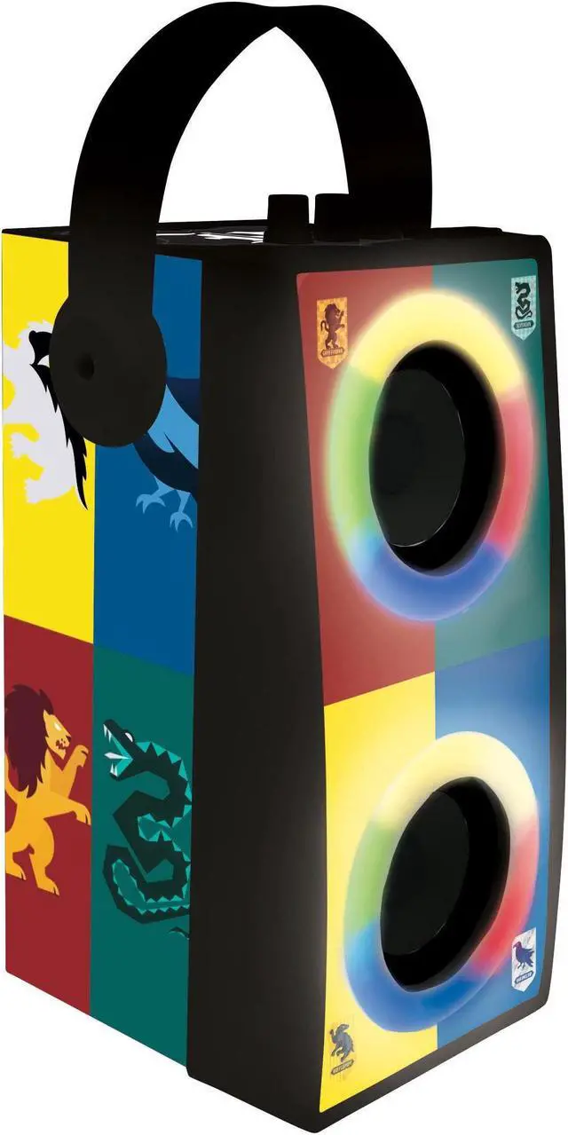 Alt view image 2 of 5 - Lexibook Harry Potter- Portable Bluetooth Light Speaker with Microphone, Light Effects, Karaoke, Wireless, USB, SD Card, Rechargeable Battery, BTP180HPZ