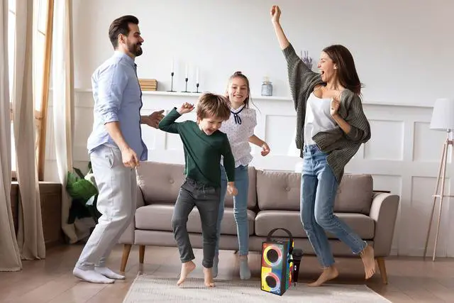 Alt view image 5 of 5 - Lexibook Harry Potter- Portable Bluetooth Light Speaker with Microphone, Light Effects, Karaoke, Wireless, USB, SD Card, Rechargeable Battery, BTP180HPZ