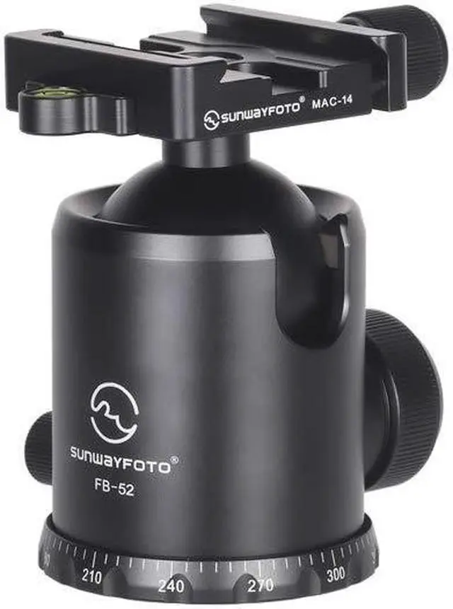 Alt view image 2 of 5 - SUNWAYFOTO FB-52MAC14 52mm Tripod Ball Head Compatible with Arca/RRS/Manfrotto RC2 Sunway