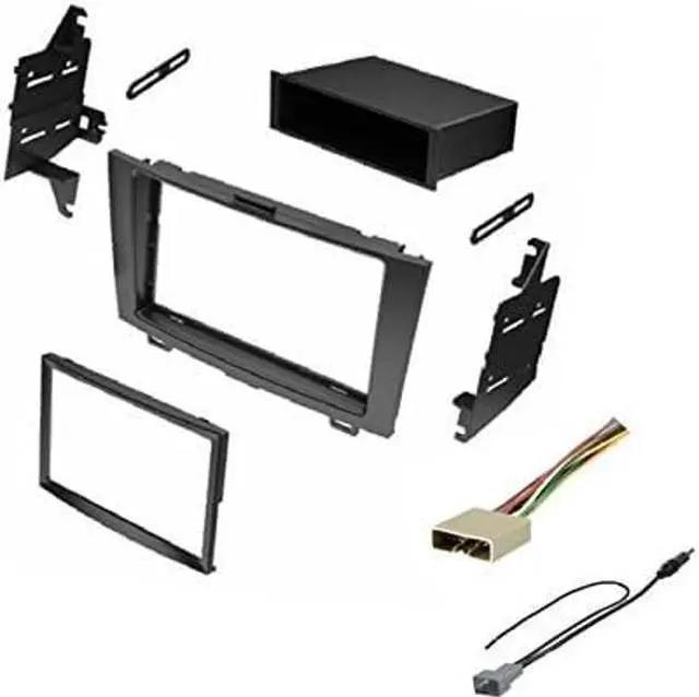 Main image of Single or Double DIN Car Stereo Radio Install Kit, Wire Harness, and Antenna Adapter Made for 2007 2008 2009 2010 2011 Honda CRV CR-V- No Factory NAV Vehicles