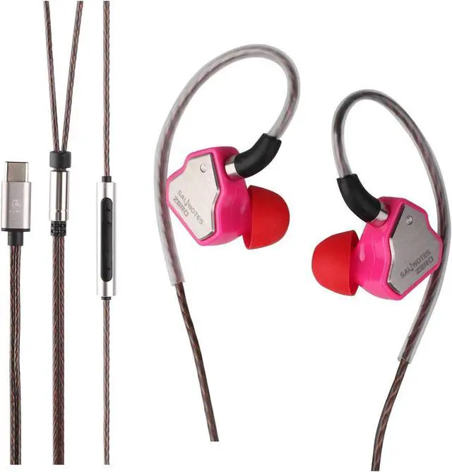 Main image of Linsoul 7Hz Salnotes Zero HiFi 10mm Dynamic Driver in-Ear Earphone IEM with Metal Composite Diaphragm Stainless Steel Faceplate Detachable 2Pin OFC Cable (Rose, with Mic, Type C)