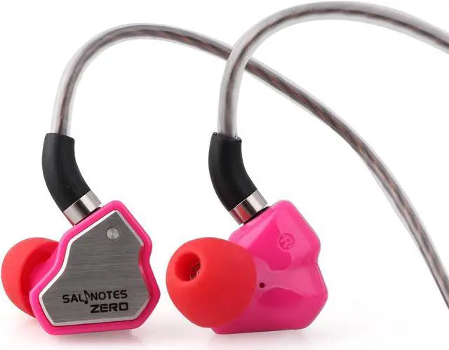 Alt view image 4 of 5 - Linsoul 7Hz Salnotes Zero HiFi 10mm Dynamic Driver in-Ear Earphone IEM with Metal Composite Diaphragm Stainless Steel Faceplate Detachable 2Pin OFC Cable (Rose, with Mic, Type C)
