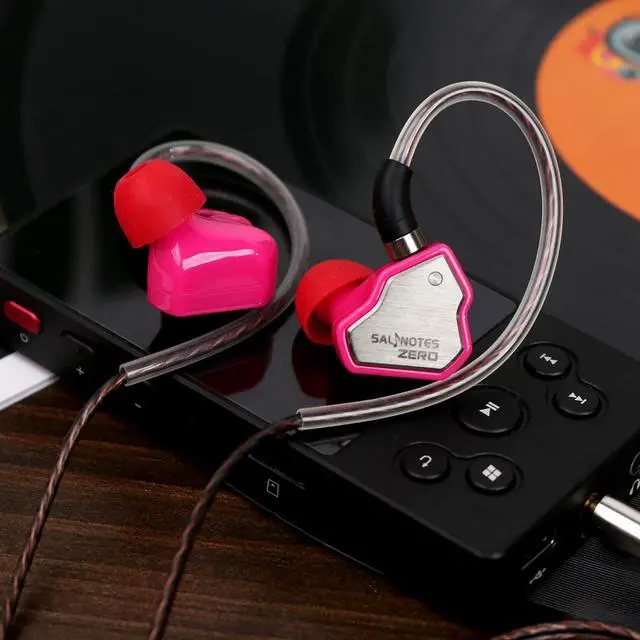 Alt view image 5 of 5 - Linsoul 7Hz Salnotes Zero HiFi 10mm Dynamic Driver in-Ear Earphone IEM with Metal Composite Diaphragm Stainless Steel Faceplate Detachable 2Pin OFC Cable (Rose, with Mic, Type C)