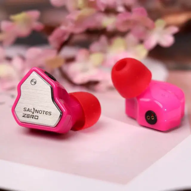 Alt view image 5 of 5 - Linsoul 7Hz Salnotes Zero HiFi 10mm Dynamic Driver in-Ear Earphone IEM with Metal Composite Diaphragm Stainless Steel Faceplate Detachable 2Pin OFC Cable (Rose, with Mic, 3.5mm)