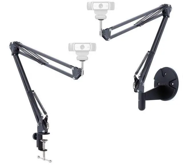 Main image of Webcam Stand Kit, 2in1 Wall Mount and Clamp Arm Holder for Logitech C920 C920s C922x C930e C925e Brio - Acetaken