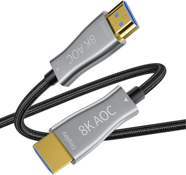 Alt view image 3 of 5 - Aieloar HDMI Fiber Optical Cable 15Ft, High Speed 48Gbps HDMI 2.1 Cord Support with 8K@60Hz 4K@120Hz Dynamic HDR10,eARC,HDCP2.2