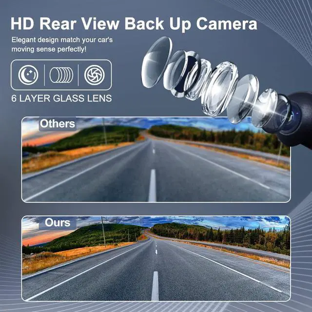 Alt view image 3 of 5 - AISHAN Backup Camera Rear View Reverse Parking Assist Camera Compatible with Dodge Journey 2011 2012 2013 2014 2015 2016 2017 2018 2019 2020 V6 3.6L L4 2.4L Replace 56054158AB 56054158AC 56054158AD
