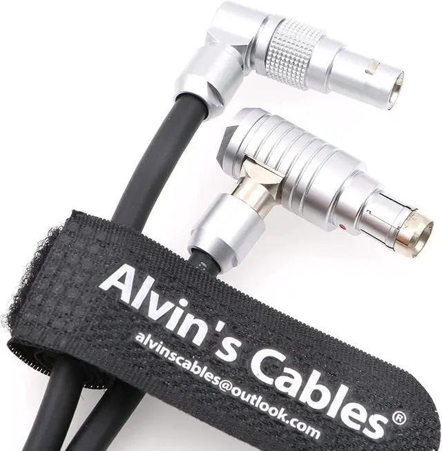 Alt view image 3 of 5 - 3 Pin Right Angle to Rotatable 2 Pin Male Right Angle Power Cable for Teradek Bolt SmallHD Monitor from ARRI Alexa Mini XT 14.8 V Port Alvin's Cables