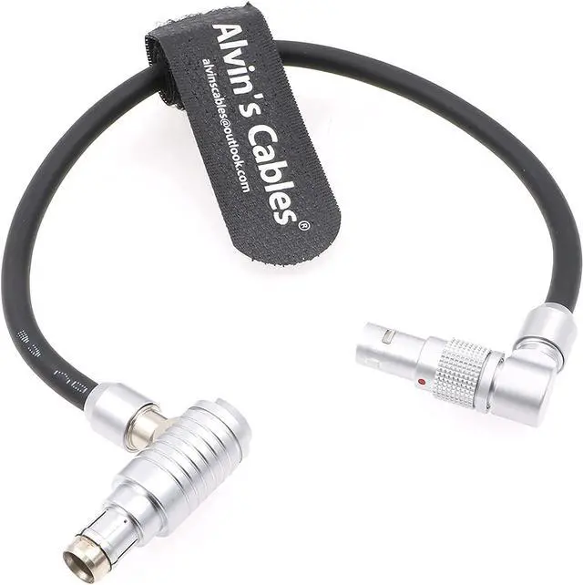 Alt view image 2 of 5 - 3 Pin Right Angle to Rotatable 2 Pin Male Right Angle Power Cable for Teradek Bolt SmallHD Monitor from ARRI Alexa Mini XT 14.8 V Port Alvin's Cables