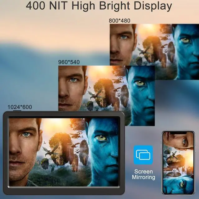 Alt view image 5 of 5 - Car GPS Navigation Compatible Wireless Apple CarPlay Android Auto 9" HD Touch Screen, Portable Bluetooth GPS Navigation Mirror Link Music Video Player Airplay/Siri/AUX/Android