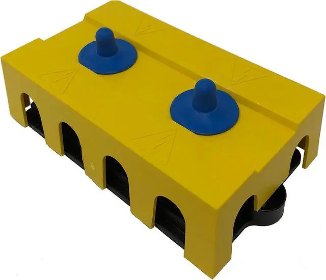Alt view image 2 of 3 - Bay Marine Supply BusBar - Dual 250 Amp 4-Post Power Distribution Block - 5/16" & 3/8" Stainless Steel Posts for Marine, Solar, and Automotive Use - Made in USA
