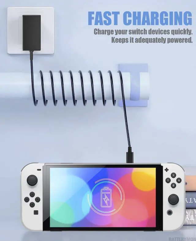 Alt view image 4 of 5 - 15V 2.6A Type-c Charger for Switch and USB-c Android Phone; 45W Laptop Charger for HP Stream 11 13 14, Pavilion X360, Spectre, Envy, Elitebook 840, ProBook Ultrabook with Blue Tip 4.5x3mm