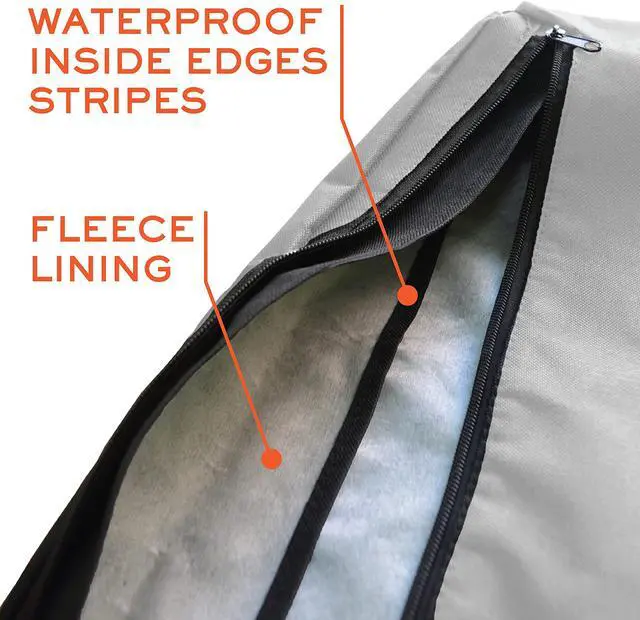 Alt view image 4 of 5 - Outdoor TV Cover 86-90 inch - with Zipper, Weatherproof, Waterproof 360 Degrees Protection, Soft Non Scratch Interior - Gray