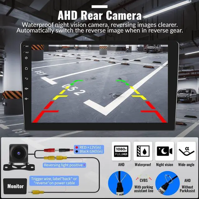 Alt view image 5 of 5 - Android Car Stereo for Subaru Forester Impreza WRX 2008 2009 2010 2011 2012, Wireless Carplay Android Auto, 9" Touchscreen Radio Bluetooth, GPSNavigation, Hi-Fi, EQ, WiFi, FM/RDS, Backup Camera + MIC