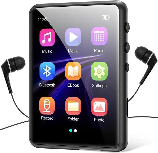 Main image of MP3 Player with Bluetooth 5.3, Portable HiFi Lossless Sound Music Player with Speaker, Built-in 64GB Memory, FM Radio, Voice Recorder, E-Book, 2.4 in Full Touchscreen, Supports up to 128GB TF Card