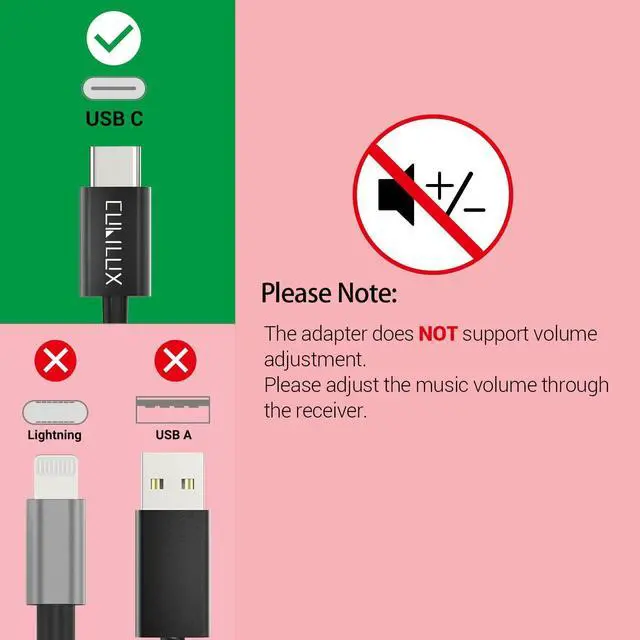 Alt view image 2 of 5 - Cubilux USB C to Dual SPDIF Adapter [192KHz/24bit DAC] for MacBook Mac iMac, Laptop, Computer, PC, Type C to Double TOSLINK Optical Audio Splitter
